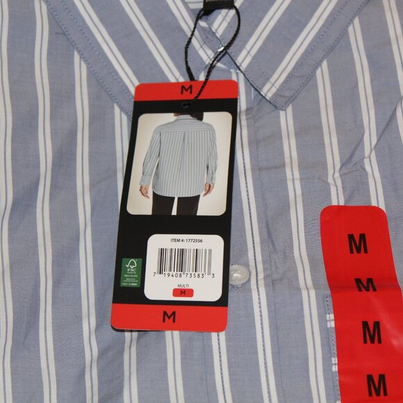 Banana Republic Ladies Button Front Shirt Blue Size Medium - Picture 4 of 4